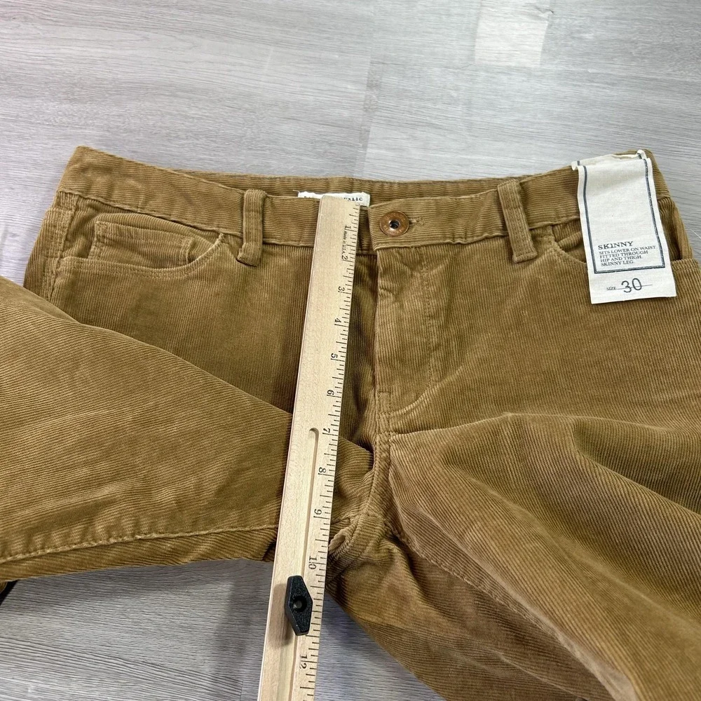NEW Banana Republic Pants Mens 30x30 Brown Corduroy Skinny 5 Pocket Casual